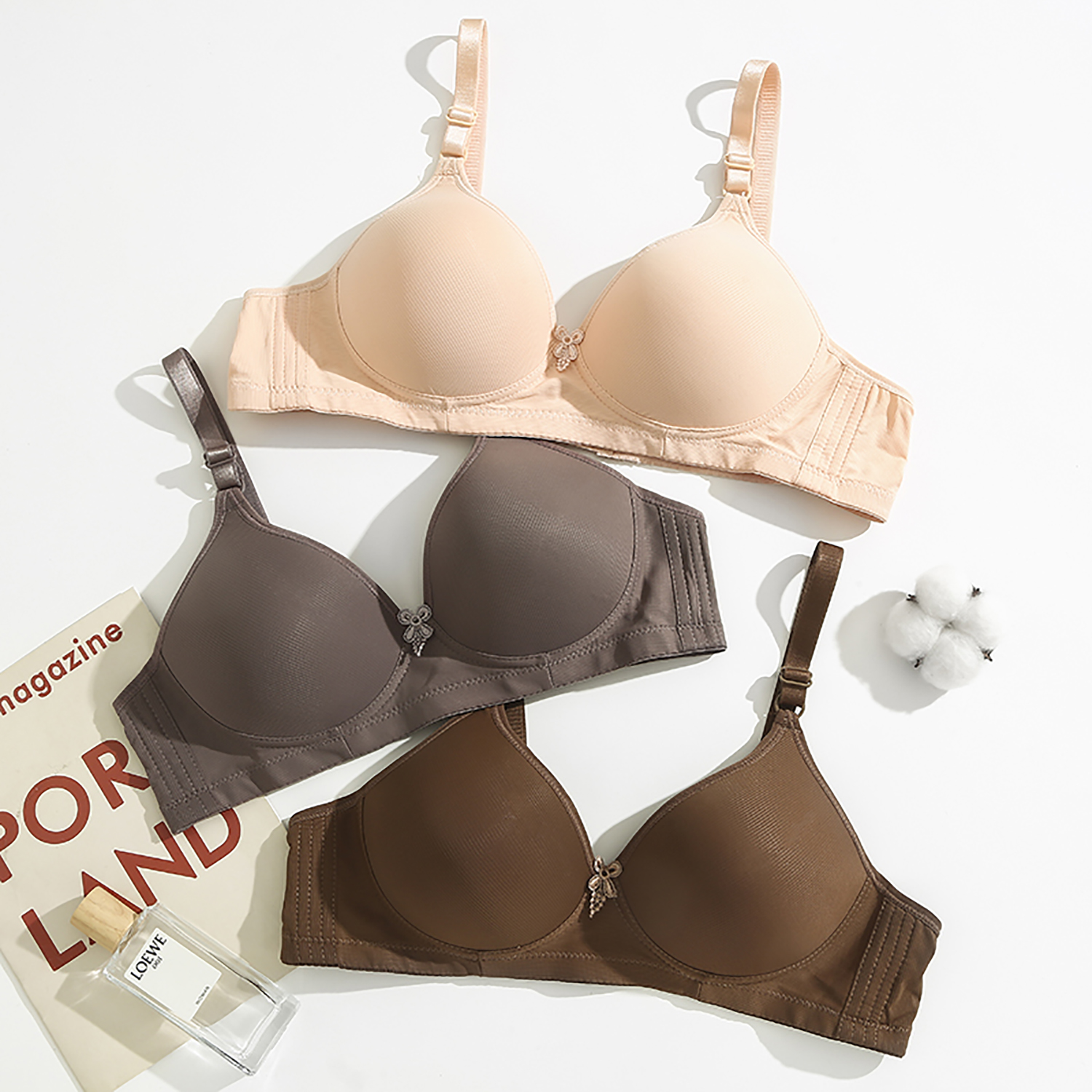 Mei Yu Adjustable Girls Bra Comfy Soft Women Underwear