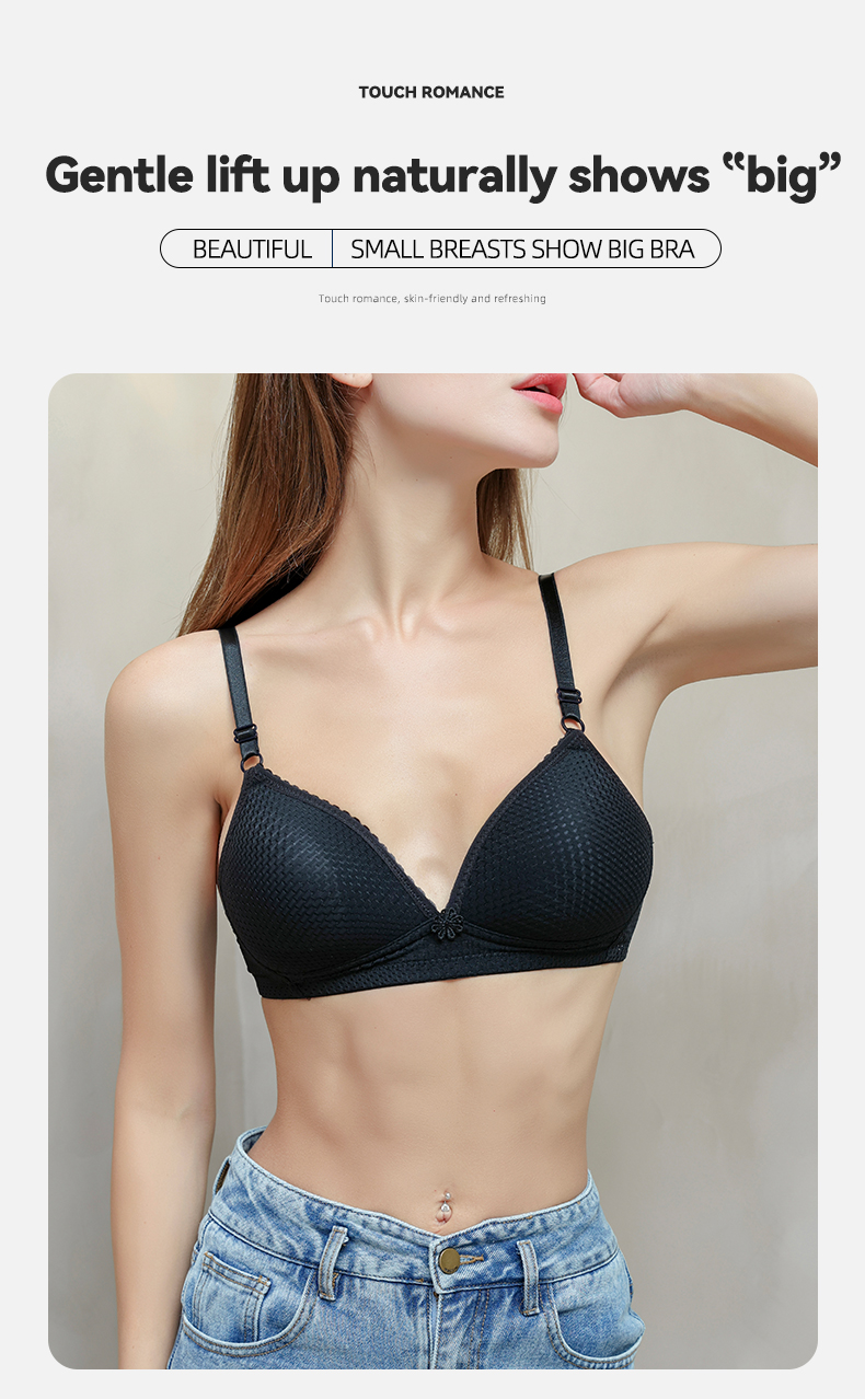 Mei Yu Women Bra Llift Up Naturally Underwear For Small Breasts full figure