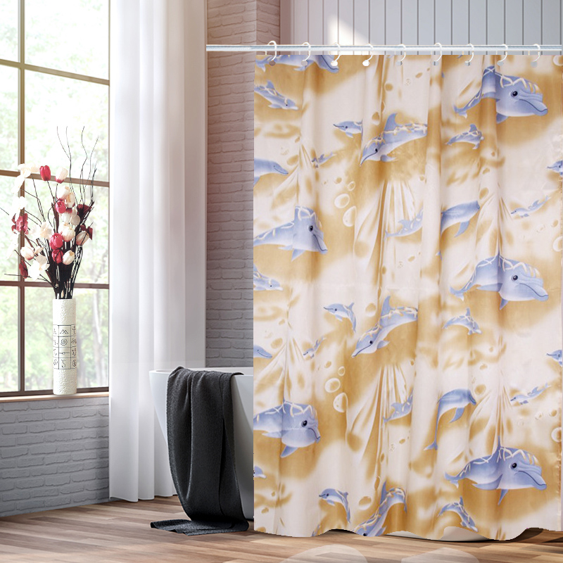 Waterproof And Mildew Resistant Environmental Belt Hook Ikea Hotel Bathroom High-End Shower Curtain