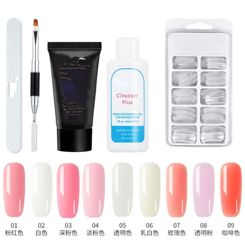 Nail Solid Extension Adhesive Set Fingerfree Fast Crystal Extension adhesive uv phototherapy adhesive cross-border explosion 30ml