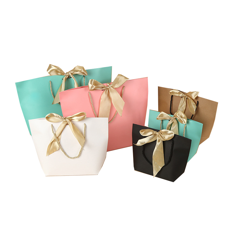 Ribbon Portable Paper Blue Universal Packing Box Gift Packing Box Item Picture