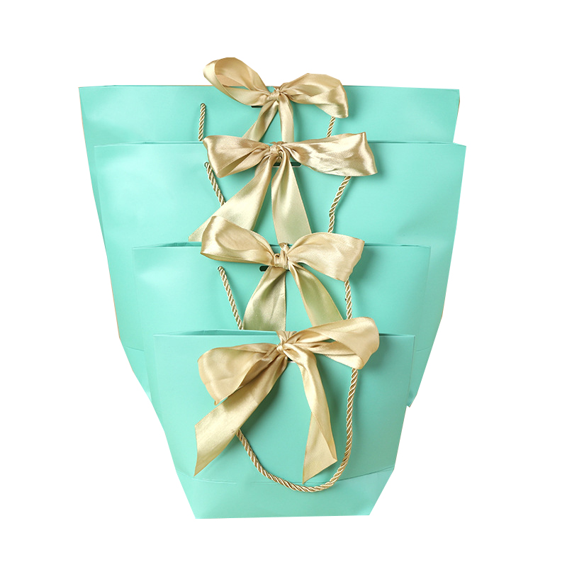 Ribbon Portable Paper Blue Universal Packing Box Gift Packing Box details Picture
