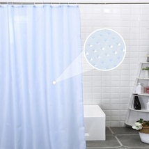 厂家直销涤纶点钻花素色浴帘防水浴室卫生间隔断帘PVC袋装窗帘
