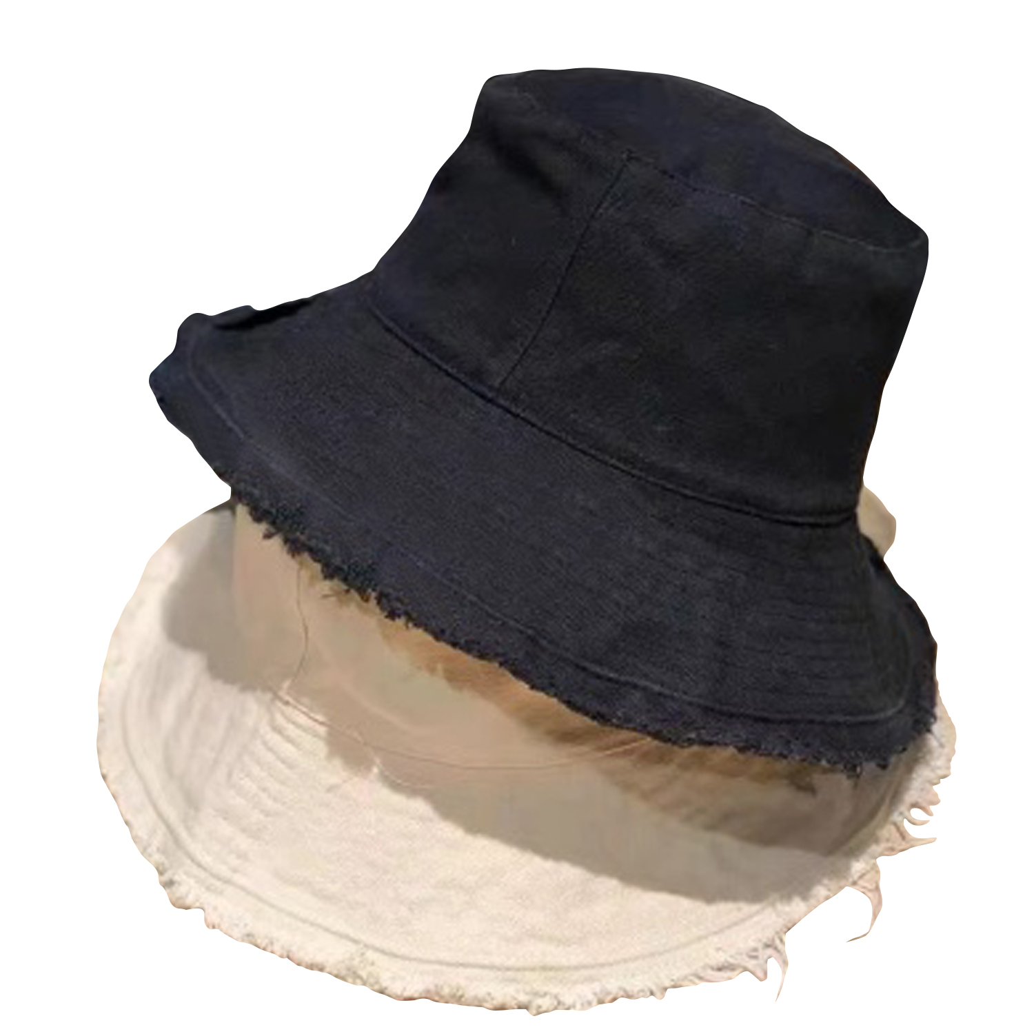 CHENGNWEN Women Blank Bucket Sun Hat Mustard Cap 100% Cotton thumbnail