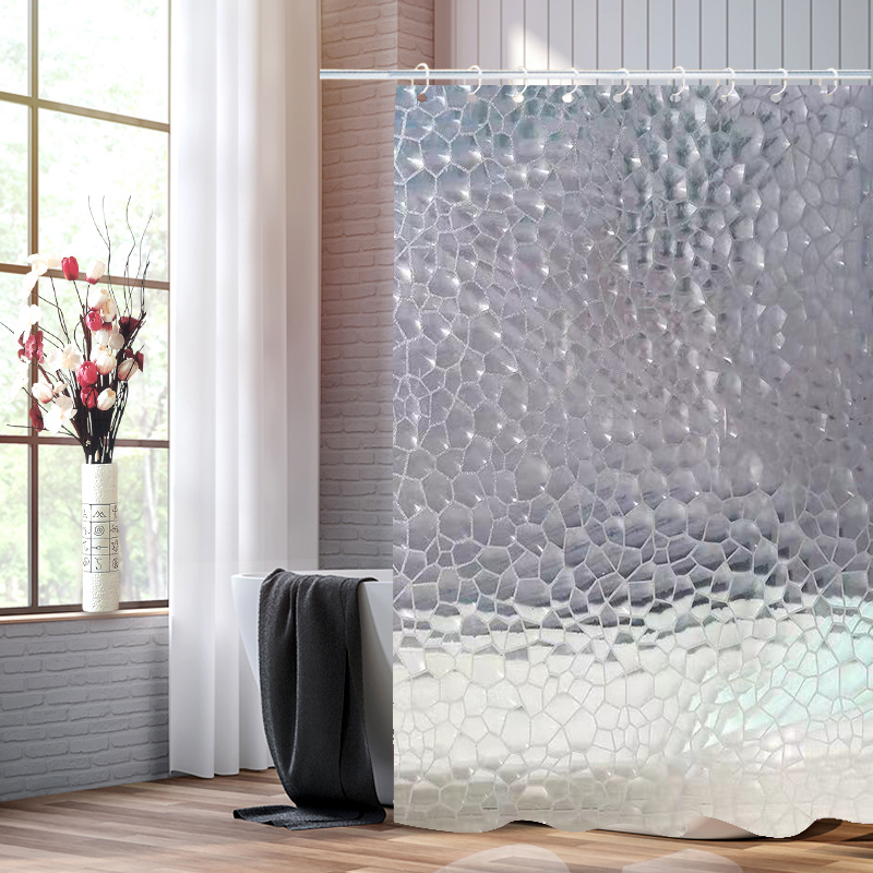 Waterproof Shower Curtain Bathroom Partition Curtain Foreign Trade Export Plastic Shower Curtain Specification drawing