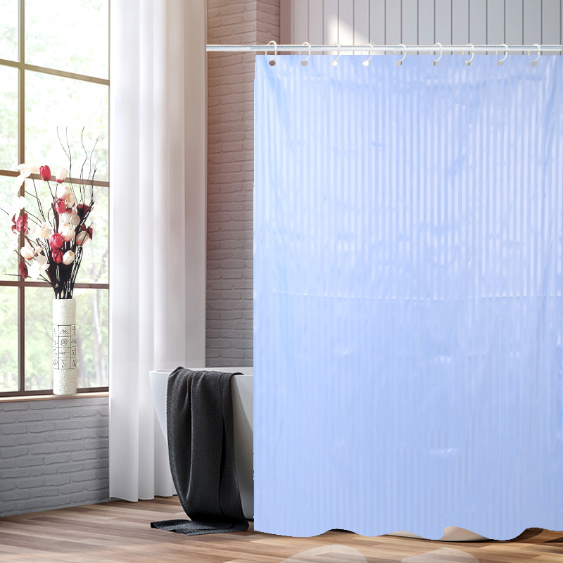 Waterproof Mildew Resistant Polyester Stripe Hotel Ikea Bathroom High-End Shower Curtain