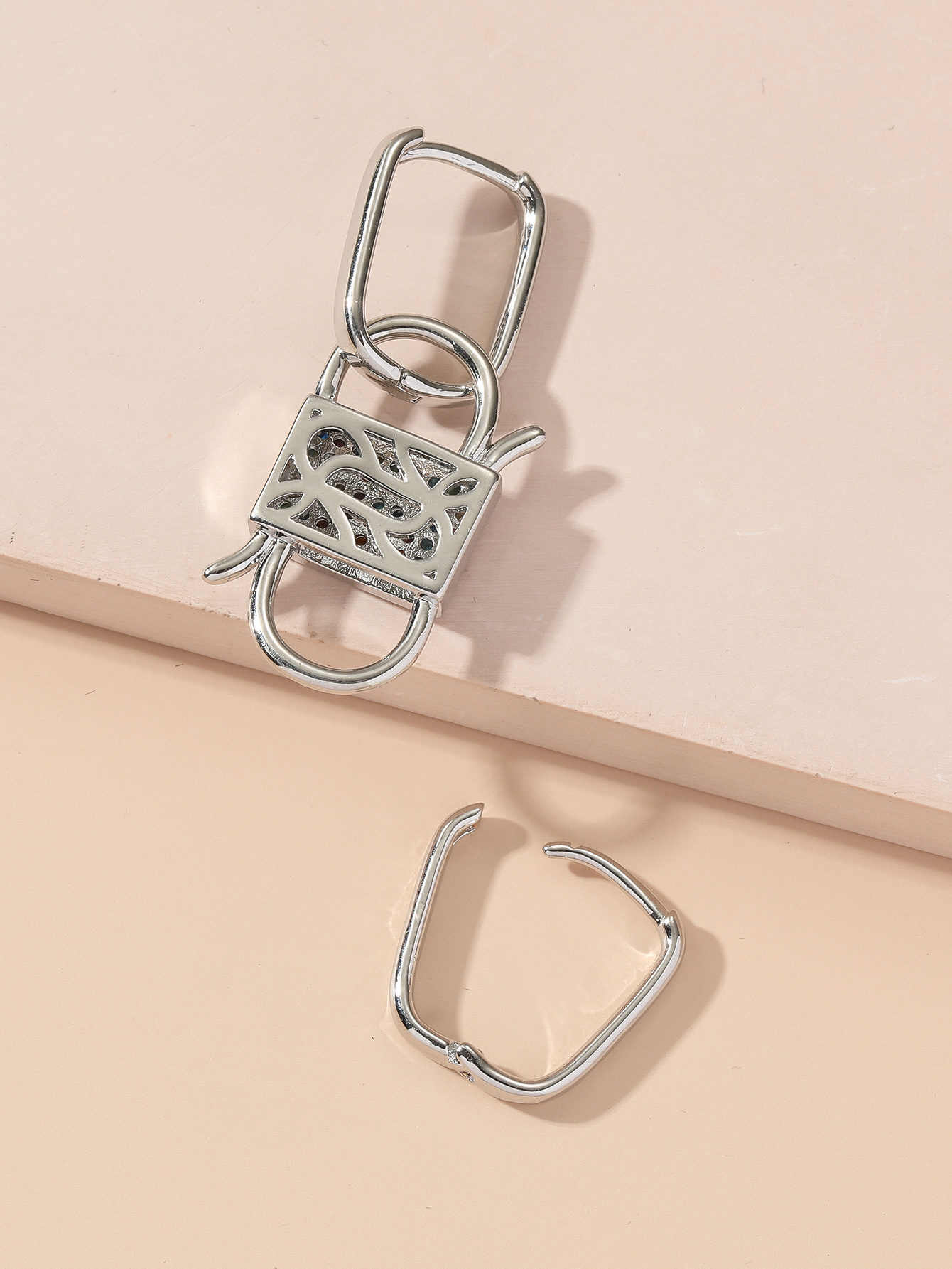 Personalized Color Zirconium Earrings With Everything 2022 New Specification drawing