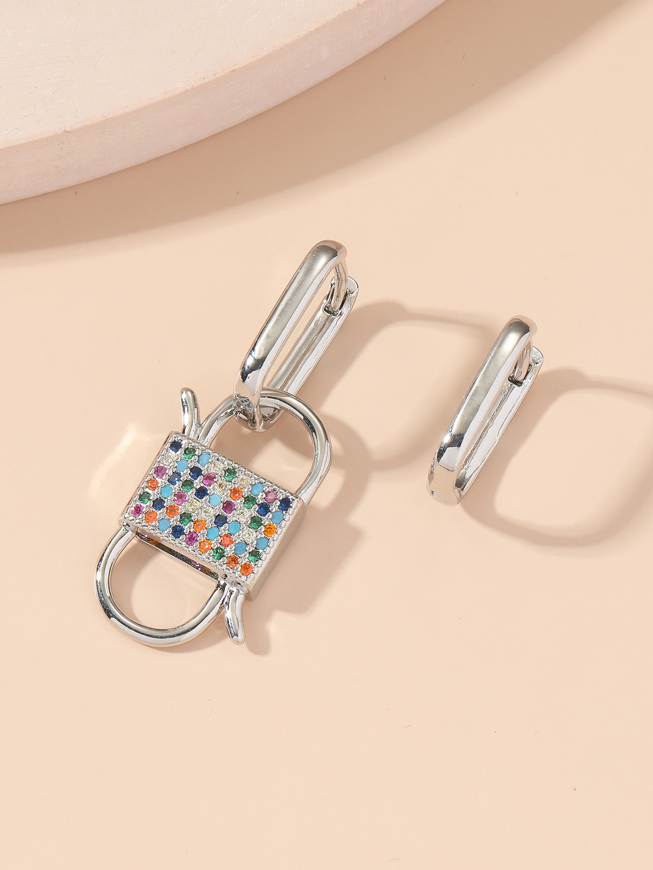 Personalized Color Zirconium Earrings With Everything 2022 New details Picture