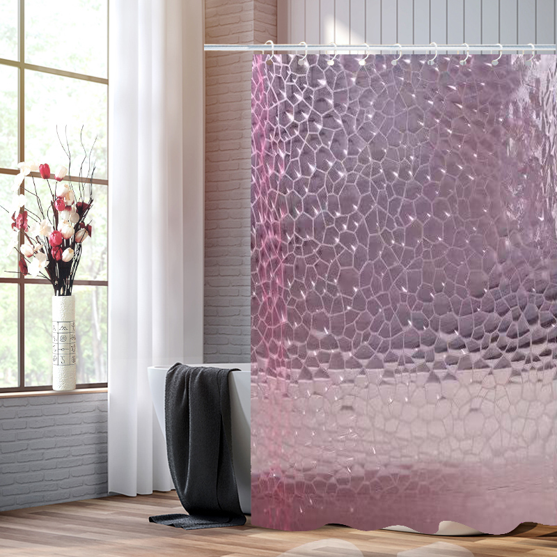 Waterproof Shower Curtain Bathroom Partition Curtain Foreign Trade Export Plastic Shower Curtain