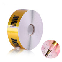 Nail extension holder Gold rectangular light therapy extension holder Crystal nail extension paper holder 500 pieces of nail products