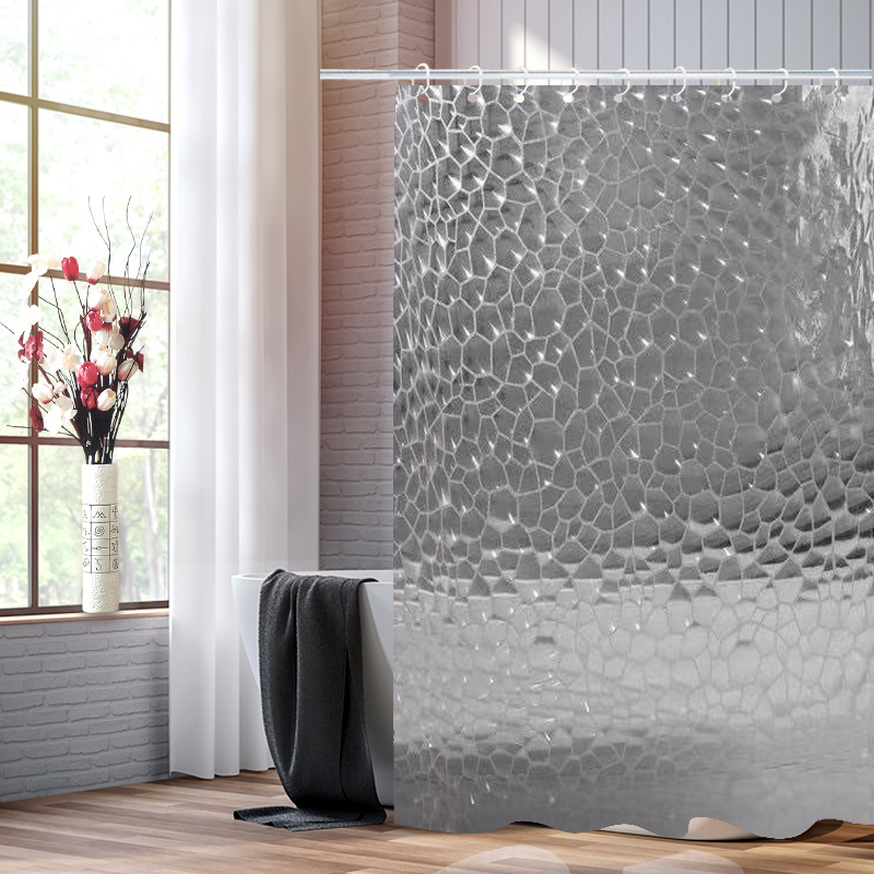 Waterproof Shower Curtain Bathroom Partition Curtain Foreign Trade Export Plastic Shower Curtain details Picture