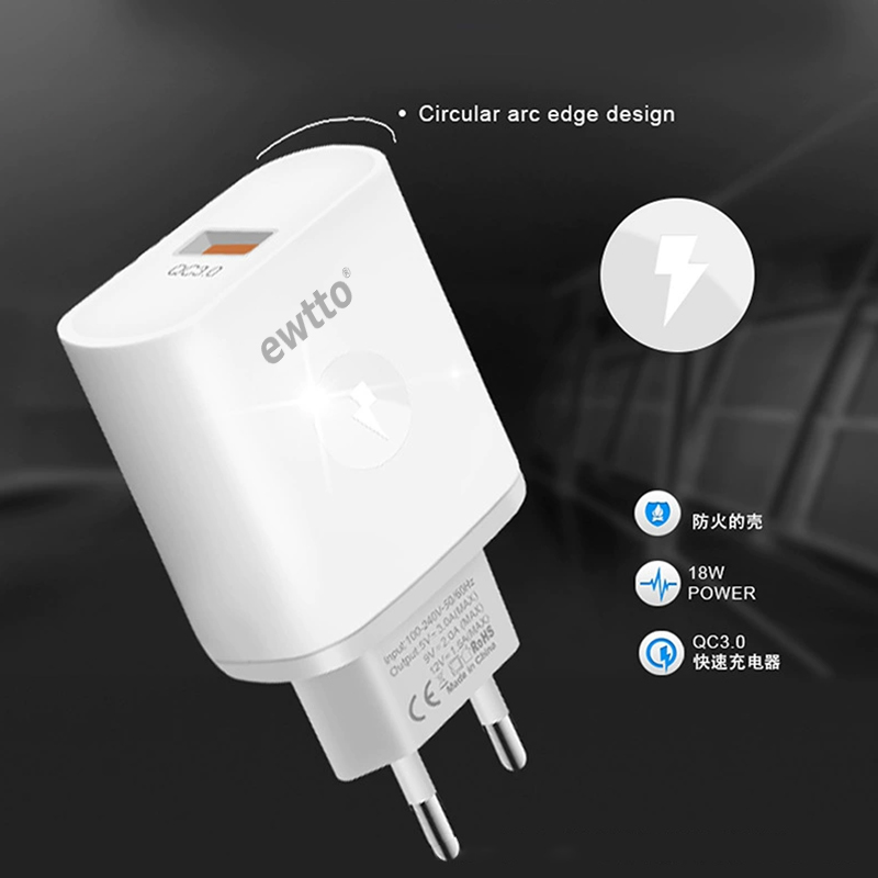 EWTTO ET-E6220C QC3.0 Fully Compatible 18W Power Supercharger Specification drawing