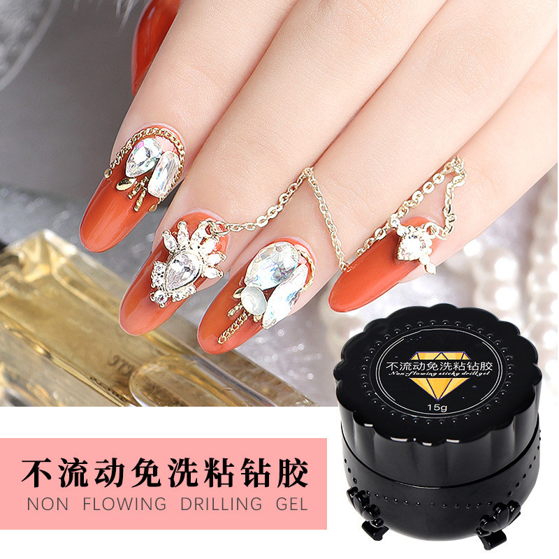 Manicure no flow, no wash, strong drilling glue super sticky super firm nail drilling glue nail glue phototherapy glue