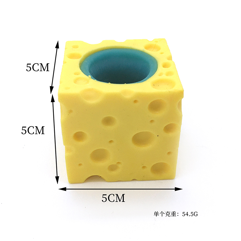2022年新品跨境货源 奶酪老鼠杯 发泄老鼠TPR挤压发泄玩具 恶搞惊喜儿童礼品详情3