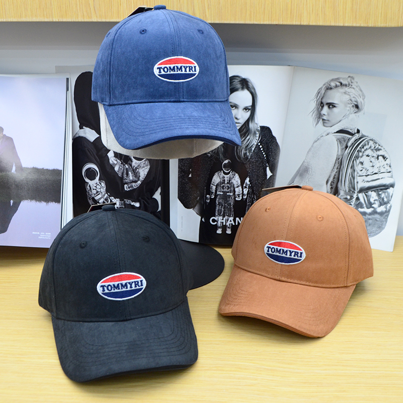 Tommyri suede baseball cap, Korean-style men's and women's hats, embroidered solid color sports sunshade and sun protection baseball cap, denim retro vintage vintage Application Scenario