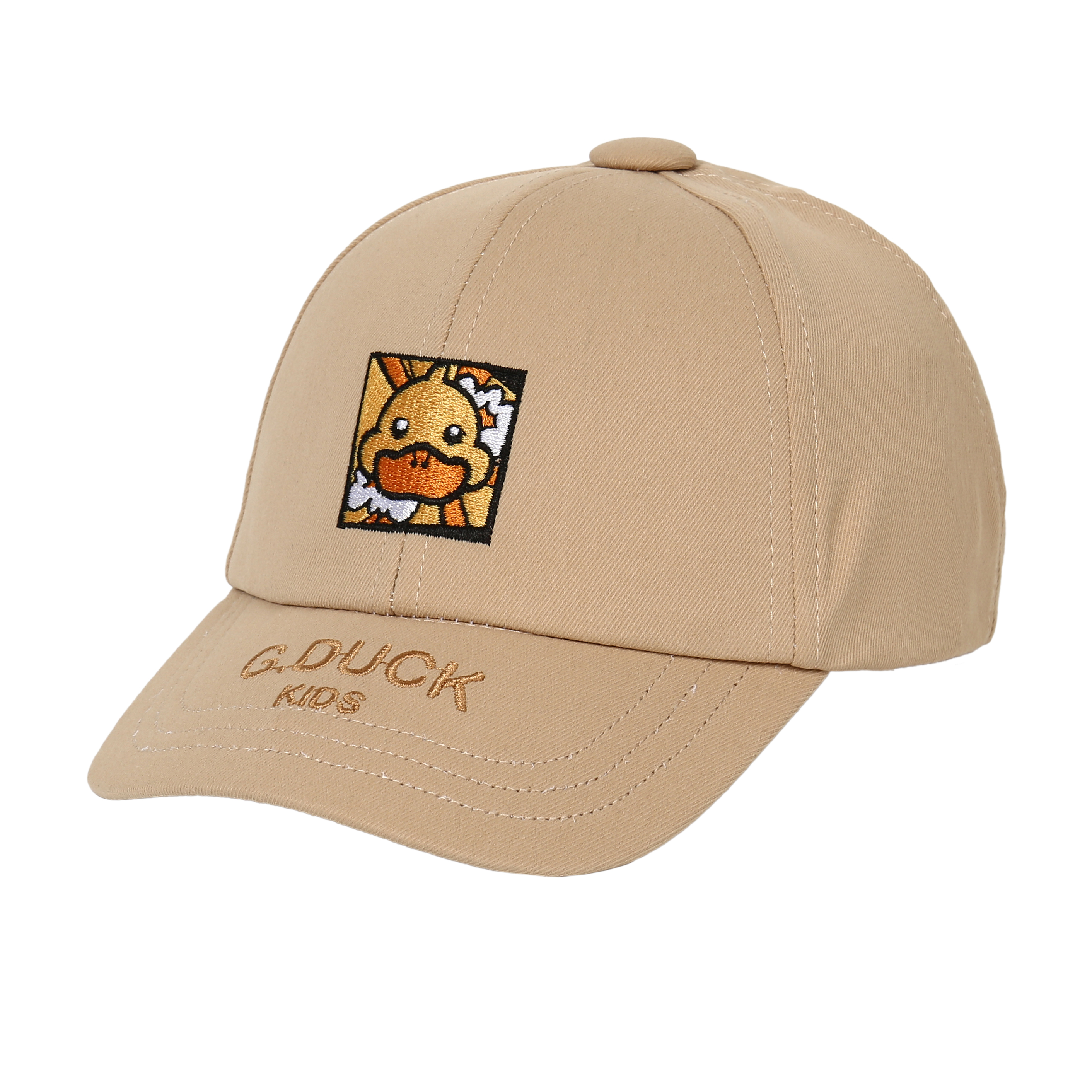 G-DUCK Little Yellow Duck Children's cotton and Linen Hat Spring and Summer, breathable, sun-proof, sweat-absorbing, fashionable and versatile, a must-have cap for sports and travel, children's cap details Picture