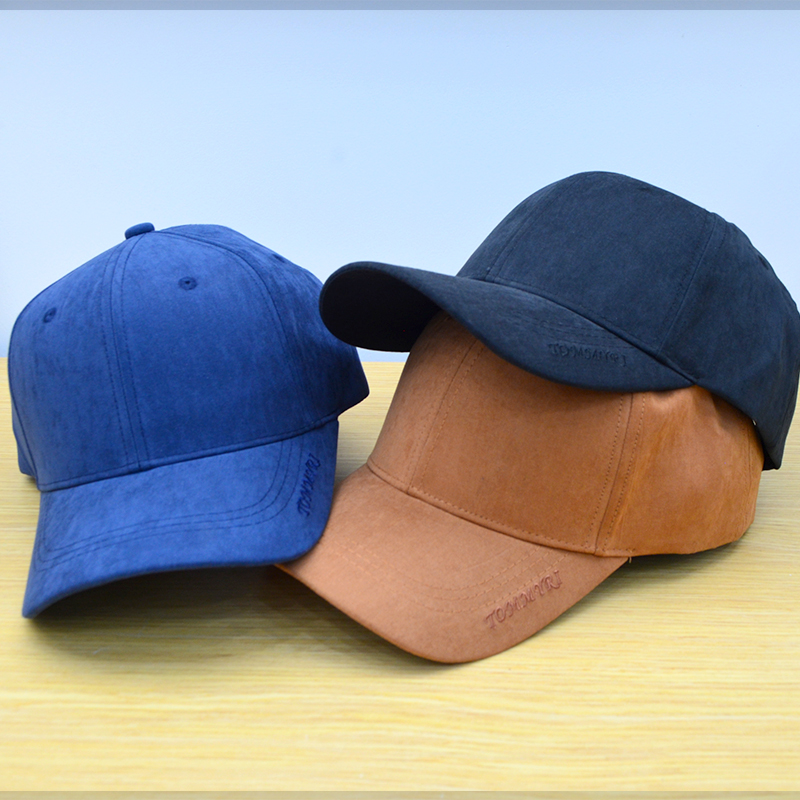 Tommyri baseball caps, Korean version men's and women's caps, suede embroidered solid color sports sunshade and sun protection baseball caps, denim retro vintage vintage details Picture
