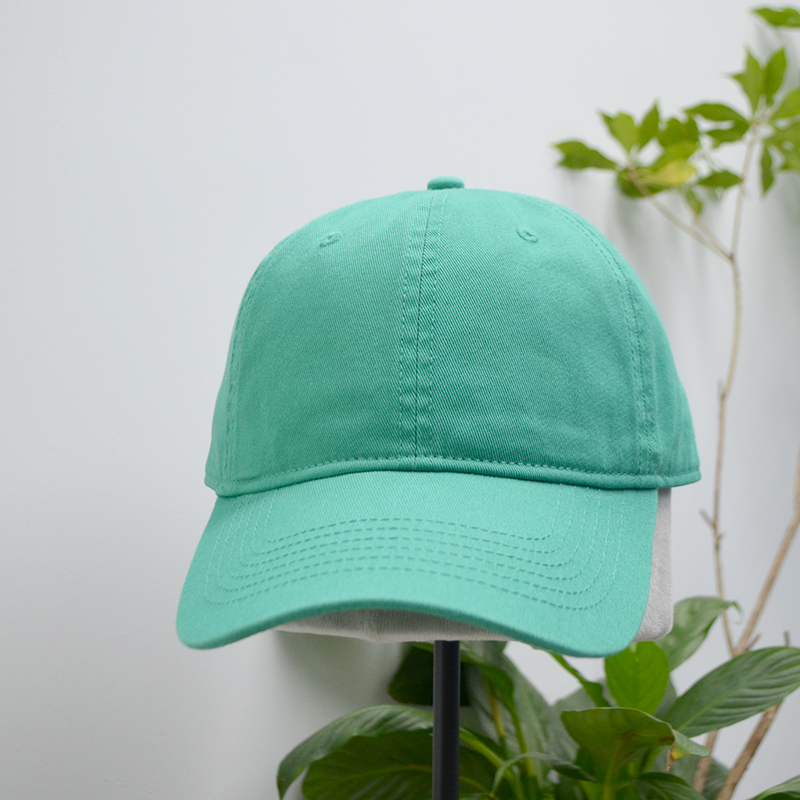 Pure cotton washable soft top glossy baseball cap, Korean-style men's and women's caps, solid color sports sunshade and sun protection baseball cap, retro and aged Item Picture