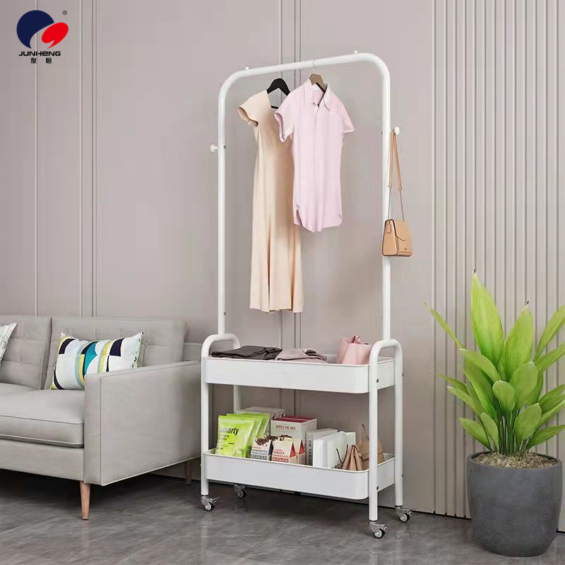 A floor-standing clothes hanger for home bedroom storage and organization, a portable coat hanger, and a multi-functional living room clothes drying rack details Picture