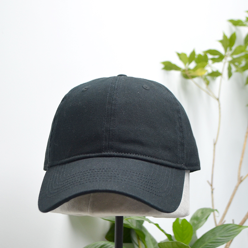 Pure cotton washable soft top glossy baseball cap, Korean-style men's and women's caps, solid color sports sunshade and sun protection baseball cap, retro and aged Specification drawing