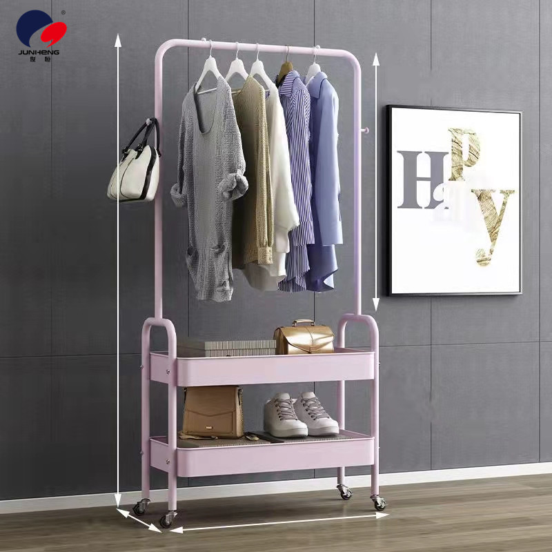 A floor-standing clothes hanger for home bedroom storage and organization, a portable coat hanger, and a multi-functional living room clothes drying rack Specification image