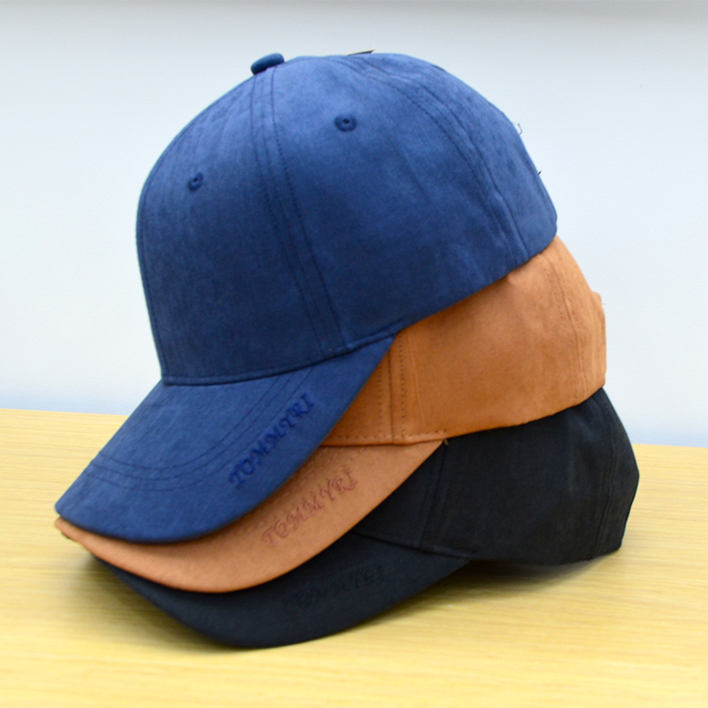 Tommyri baseball caps, Korean version men's and women's caps, suede embroidered solid color sports sunshade and sun protection baseball caps, denim retro vintage vintage Specification drawing