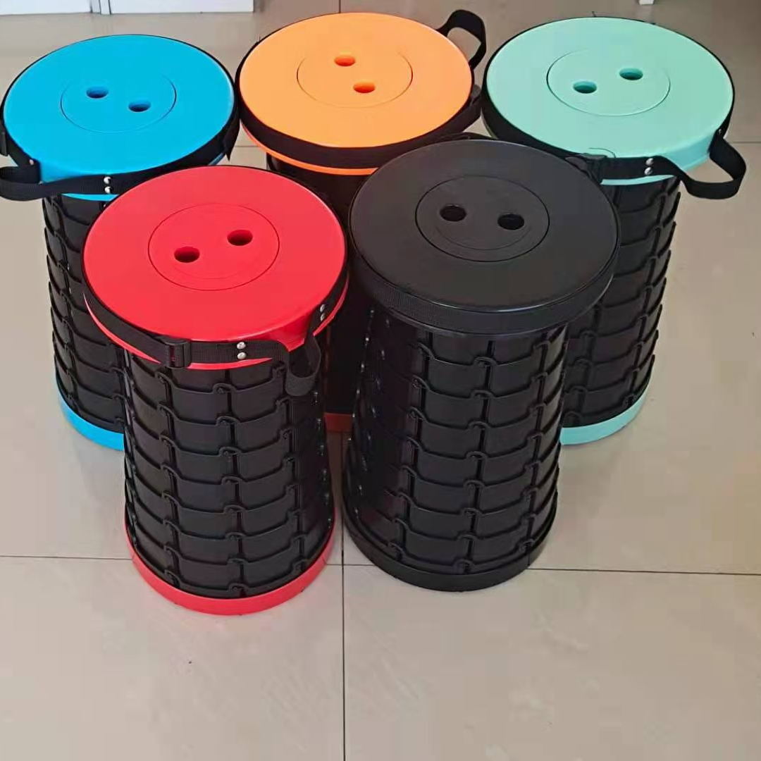 Telescopic folding stool outdoor convenient 200 kg load bearing thumbnail