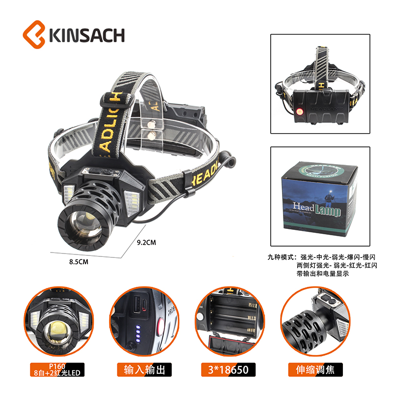 户外探险头灯产品图
