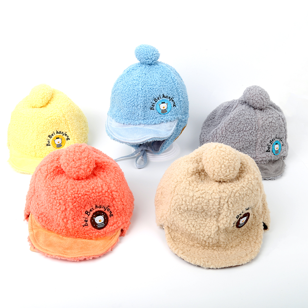 Milliyuek Winter faux lamb fleece thickened warm peaked cap thumbnail