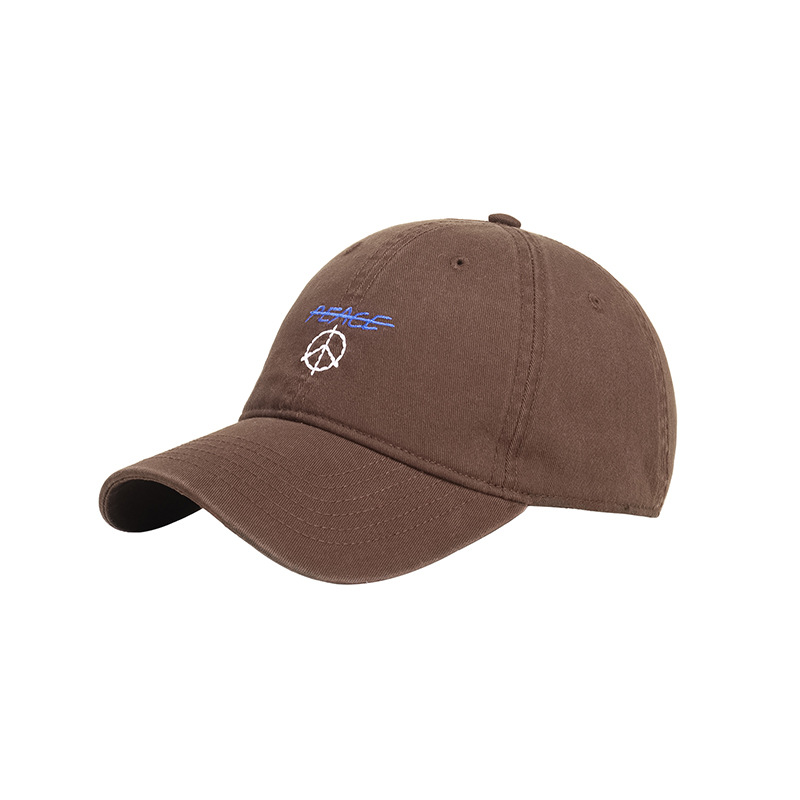 Baseball cap peace logo Embroidered External trend soft top sunscreen outdoor sports hat thumbnail