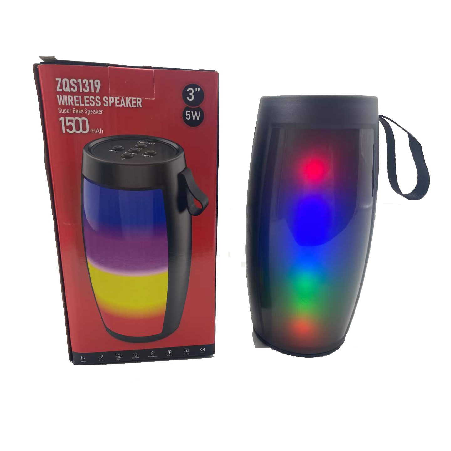 ZQS Portable Speaker Bluetooth Wireless Speaker Radio Wireless microphone flame speaker light ZQS1319