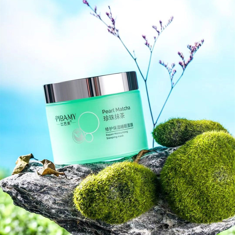 珍珠抹茶修护保湿睡眠面膜/面部护理/涂抹面膜产品图