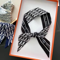 FLY323 Tarot new hundred thousand bird lattice small silk scarf streamer female bag handle ribbon headband spot scarf wholesale