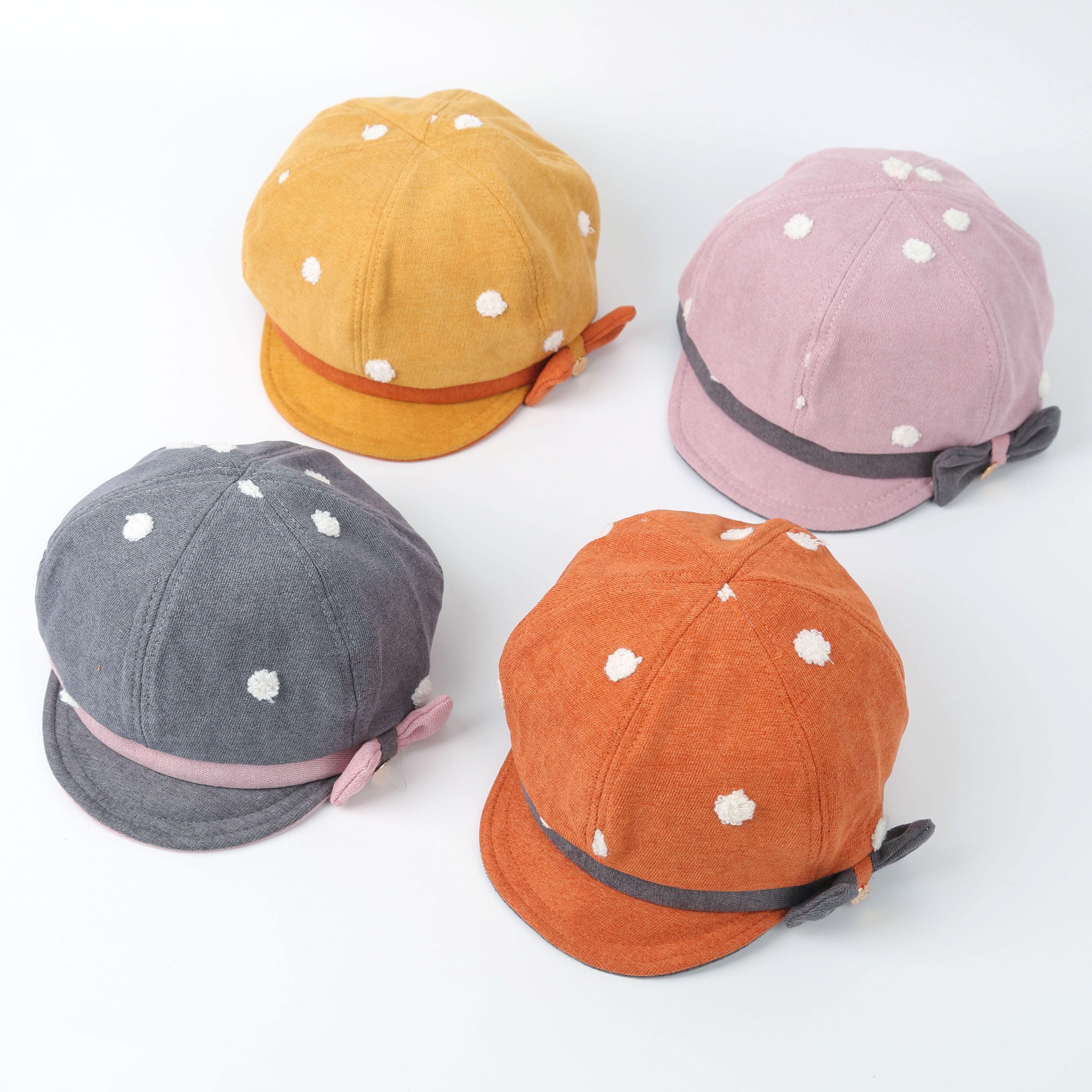 Milliyuek Versatile Winter Fashion Bow Tie Cotton Beret thumbnail