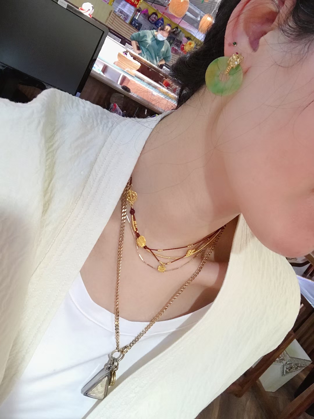 999足金款锁骨链 精致百搭时尚款 可改手链多用款