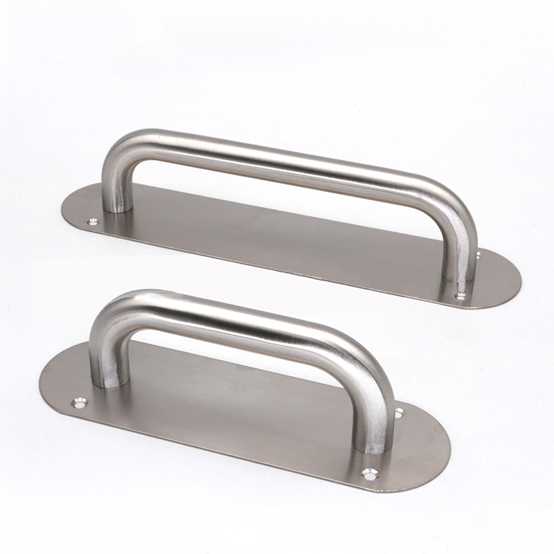 Push-pull plate stainless steel push-pull plate handle fire door passage push-pull handle stainless steel push-pull plate no word handle door handle details Picture
