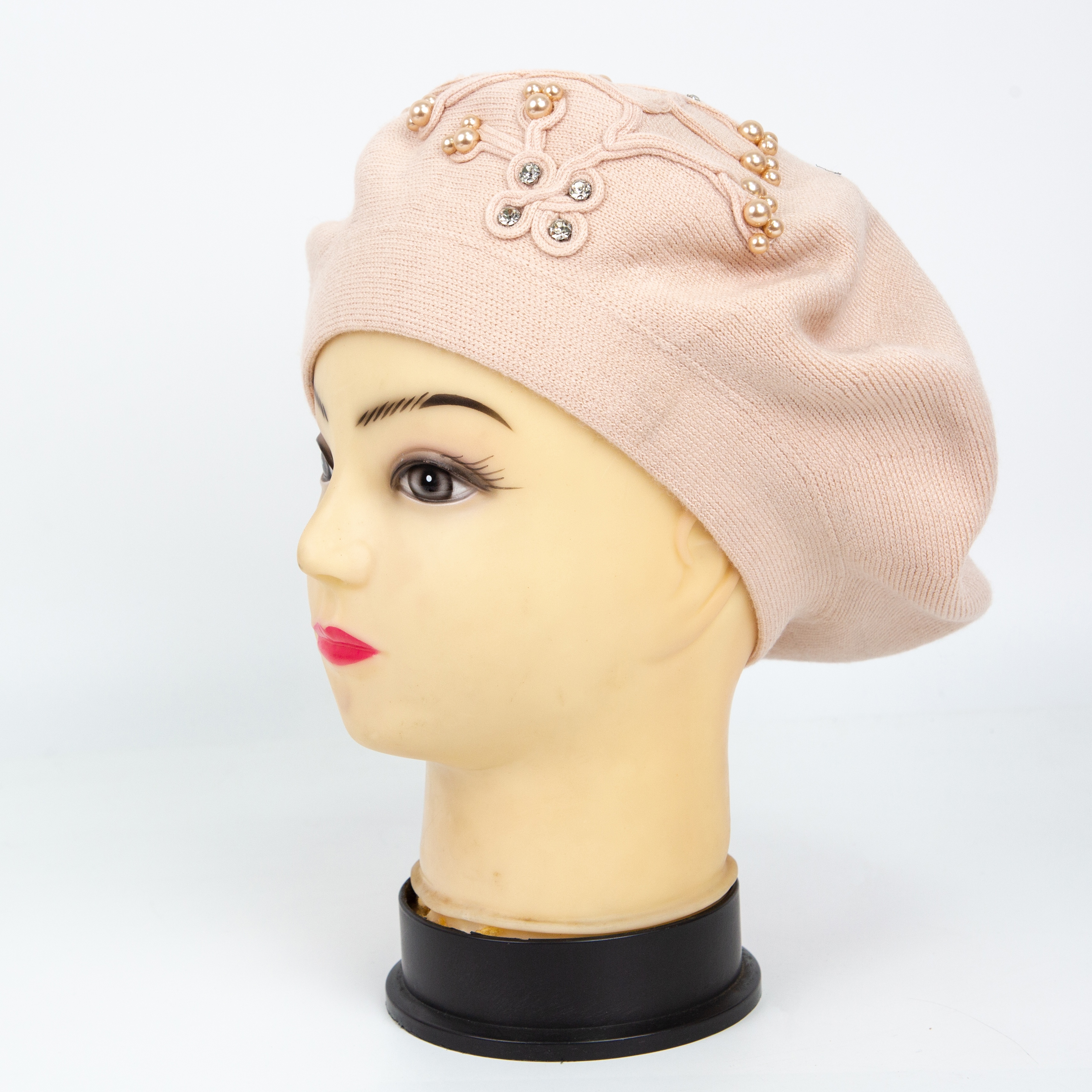 Beret Woman Autumn Winter Vintage British Korean Version Of 100 Tower Hand Embroidered Wool Painter Hat Japanese Pumpkin Hat Tide