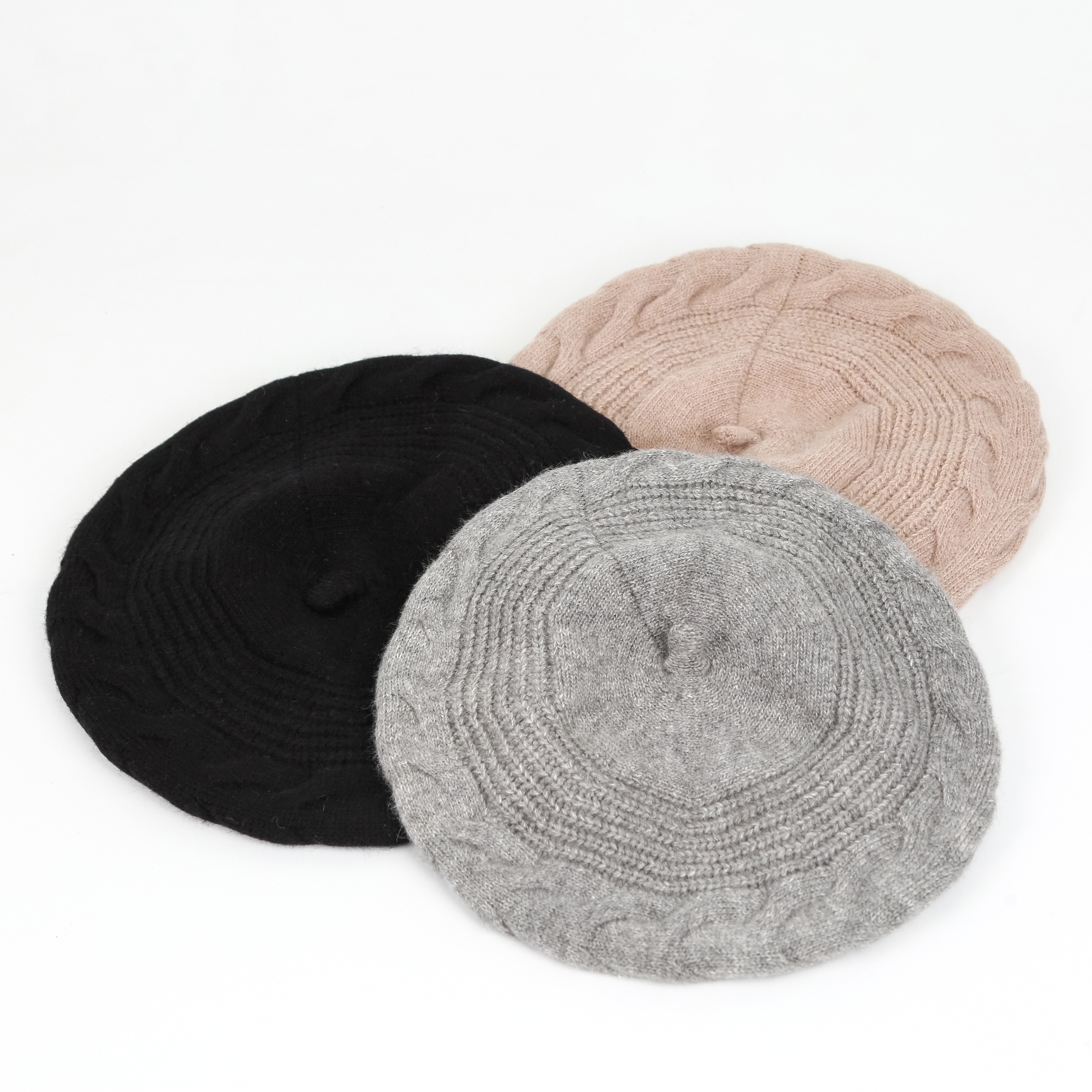 Cashmere Beret Children's Autumn And Winter Knitted Woolen Hat Warm Painter's Hat British Retro Korean Version Bata Day Octagon Hat Item Picture