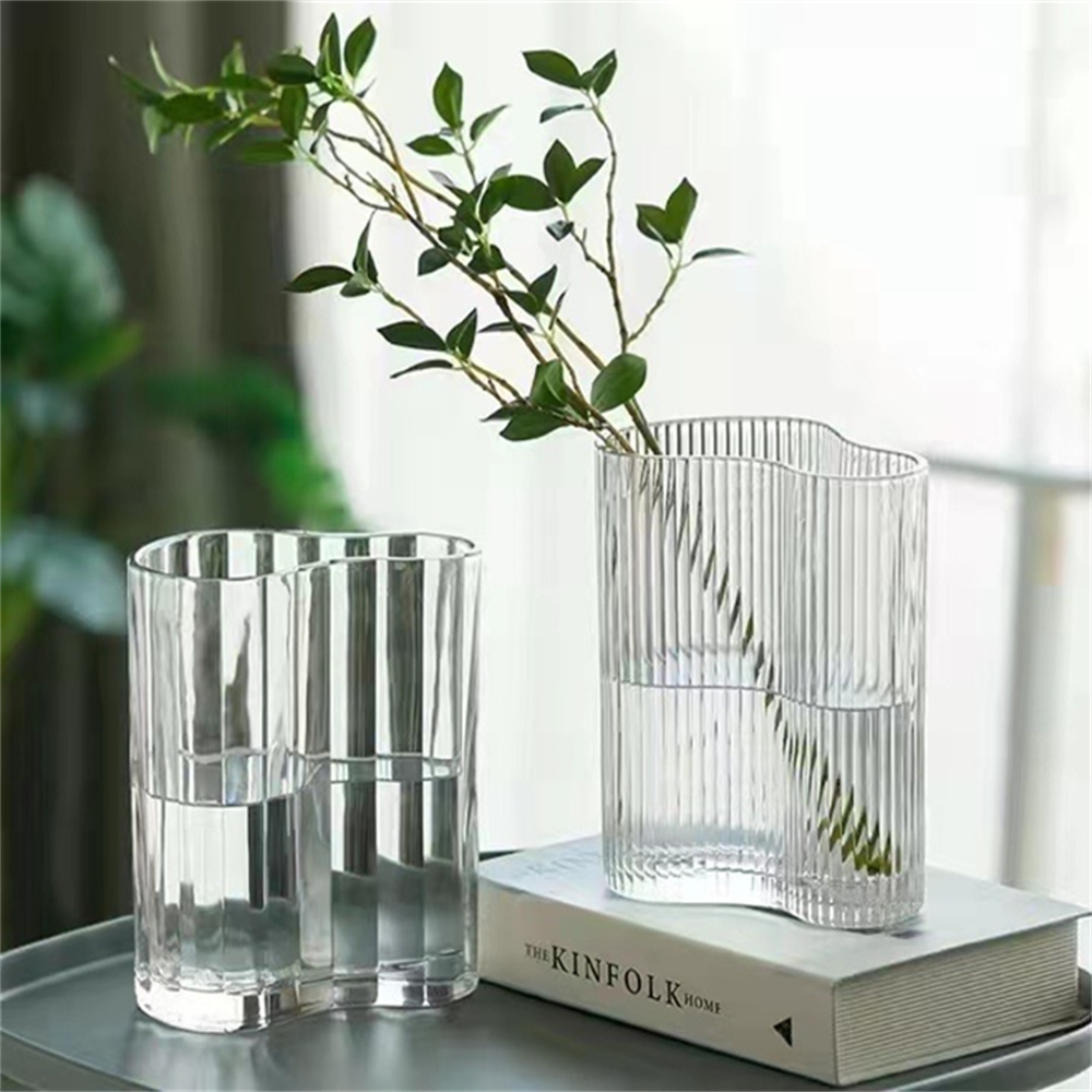 Erha Crystal, Erha Crystal creative and simple Vase, popular transparent vase, Vase decoration, living room flower arrangement transparent glass vase