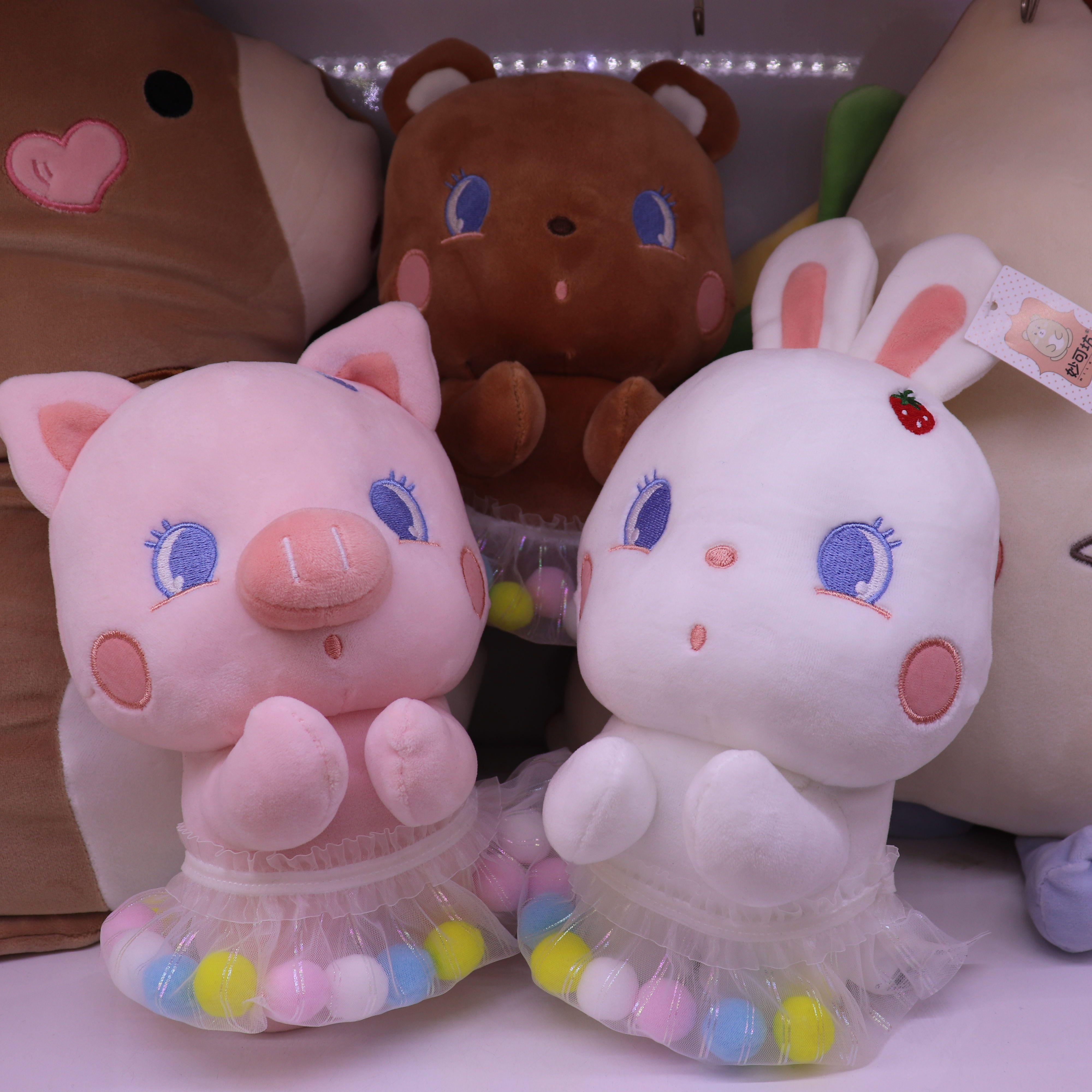 2022 New style chiffon dress Rabbit plush toy, cute birthday gift for boys and girls' bedrooms, 25cm plush toy