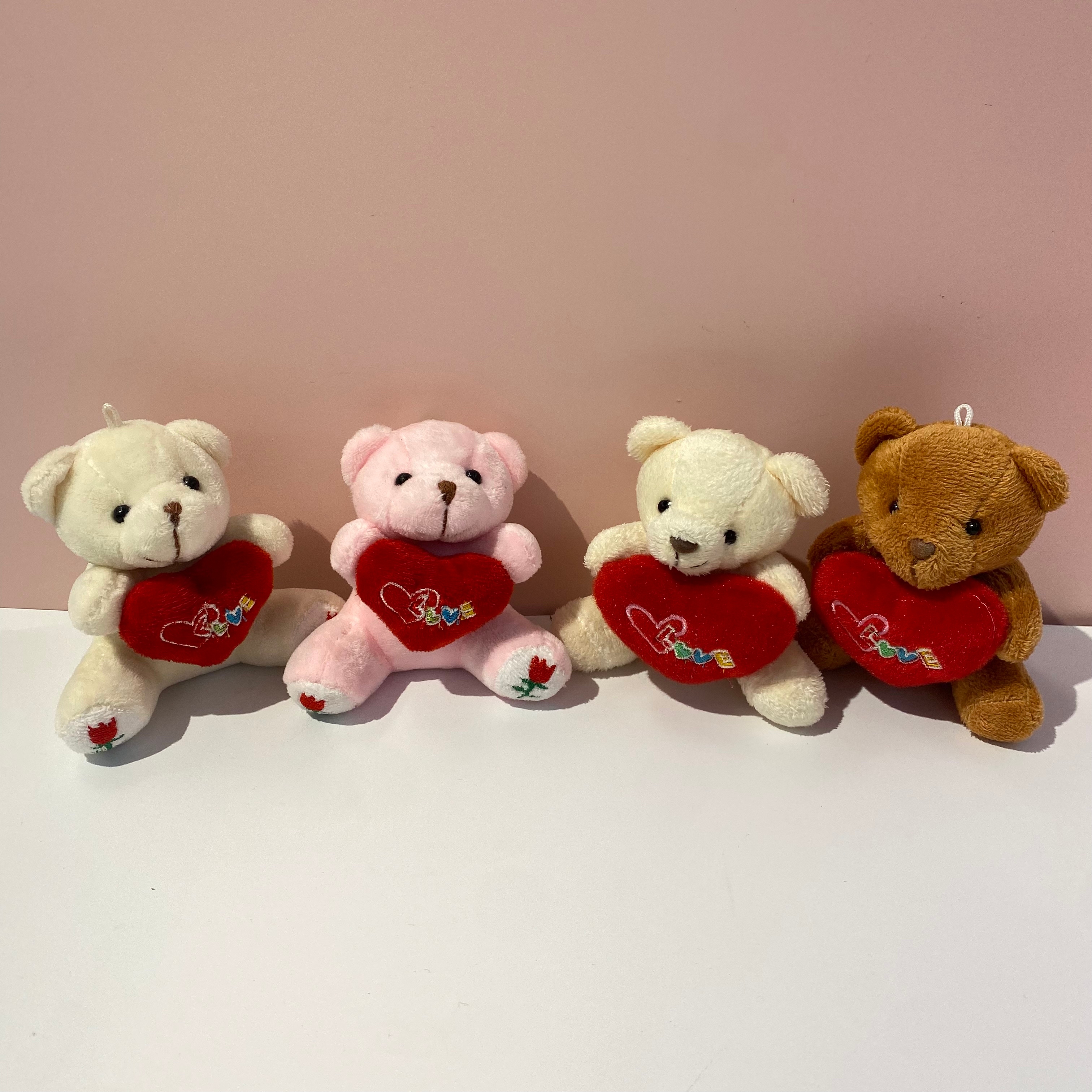 LOVE sitting bear plush animal doll Valentine's Day birthday gift Foot embroidery cuddle Bear plush doll, doll plush pendant