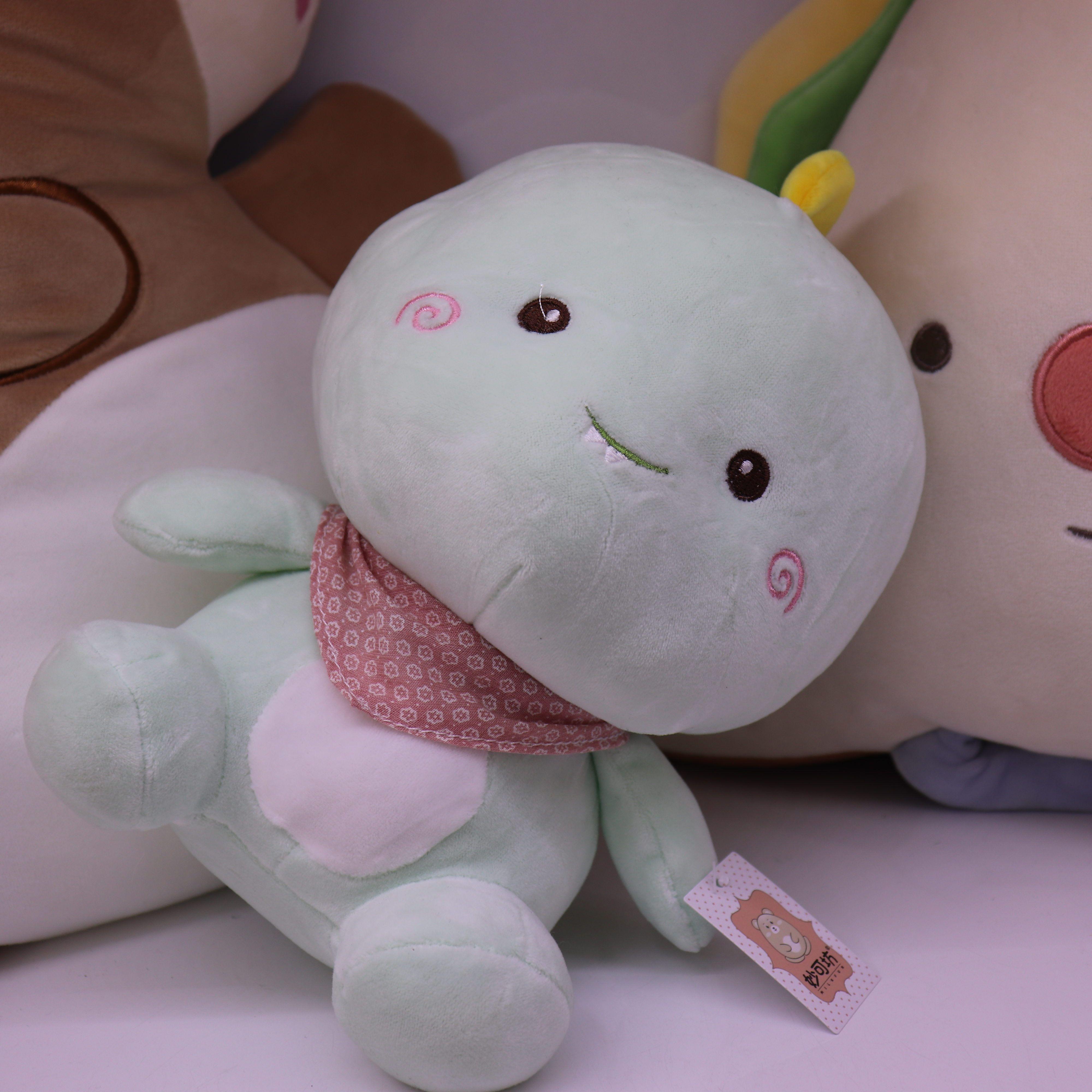 2022 New style Big-headed dinosaur plush toy, cute male and female bedroom birthday gift plush toy, 23cm details Picture