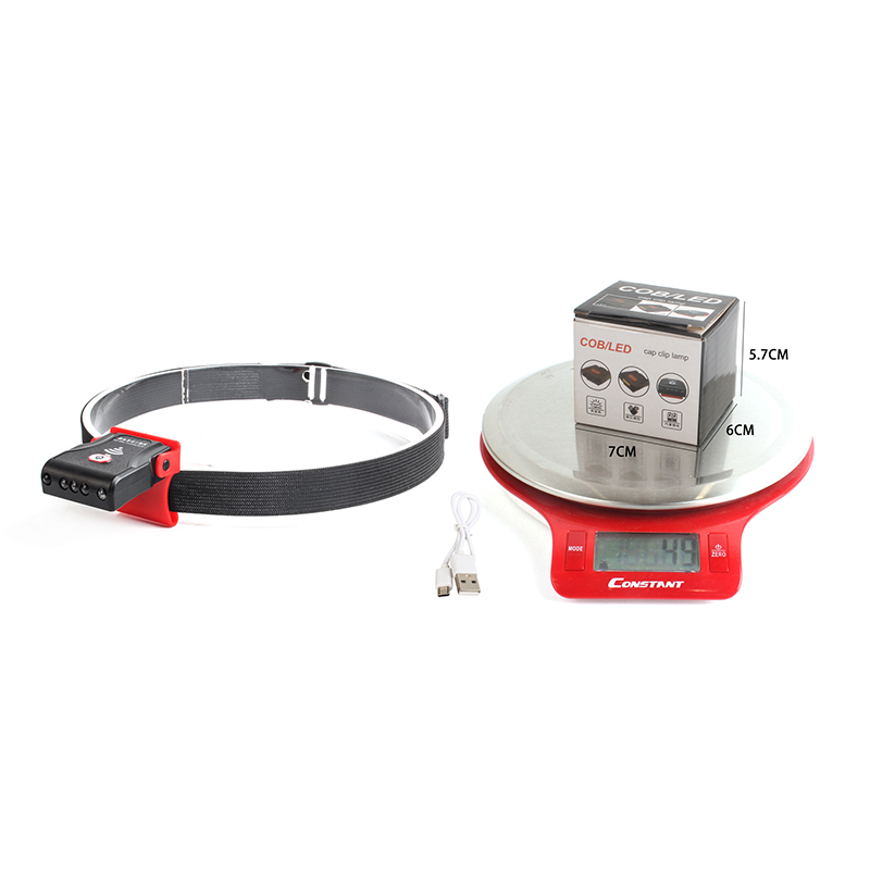 Induction charging LED headlamp, induction dual-purpose cap clamp light, night fishing light, white light Specification image