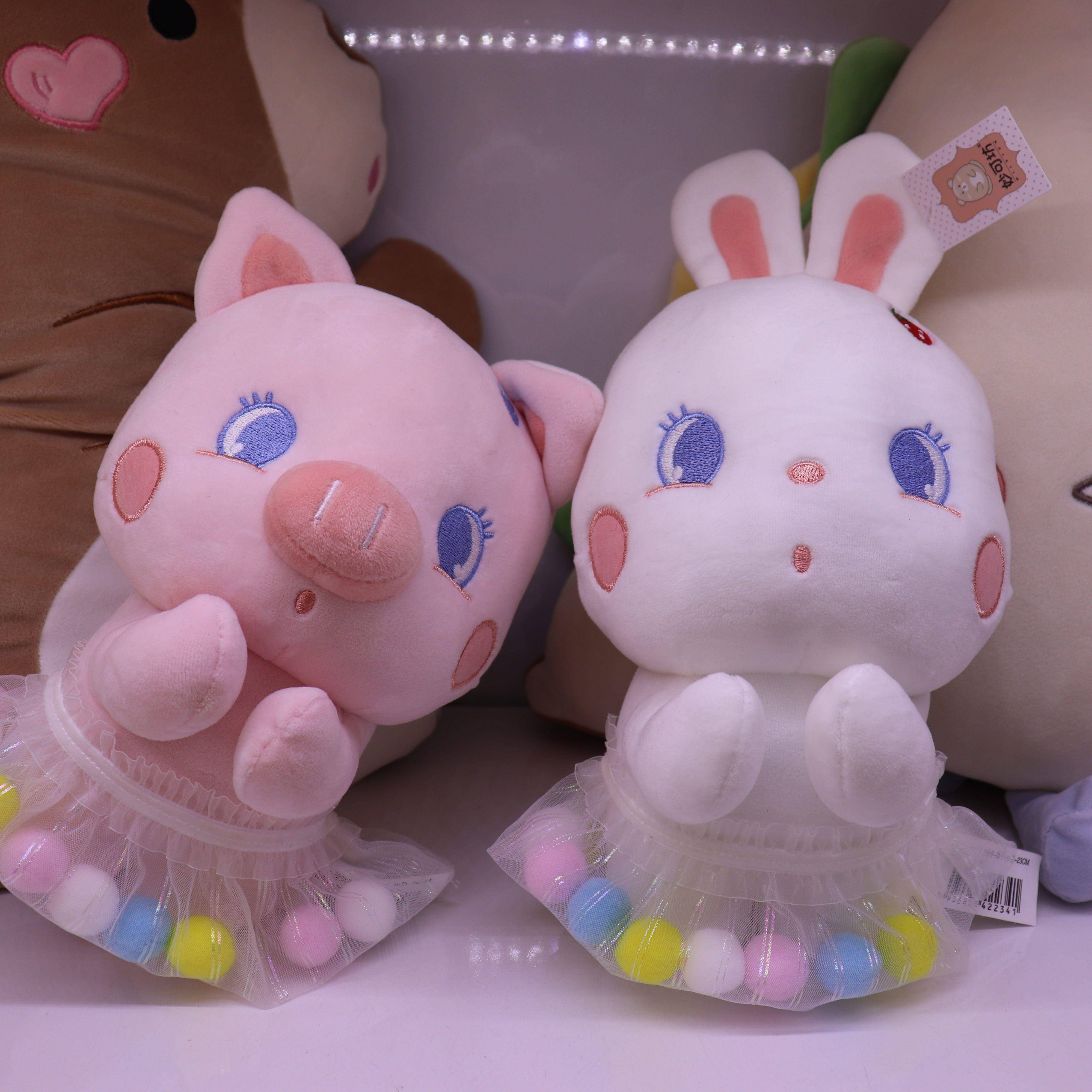 2022 New style chiffon dress Rabbit plush toy, cute birthday gift for boys and girls' bedrooms, 25cm plush toy details Picture