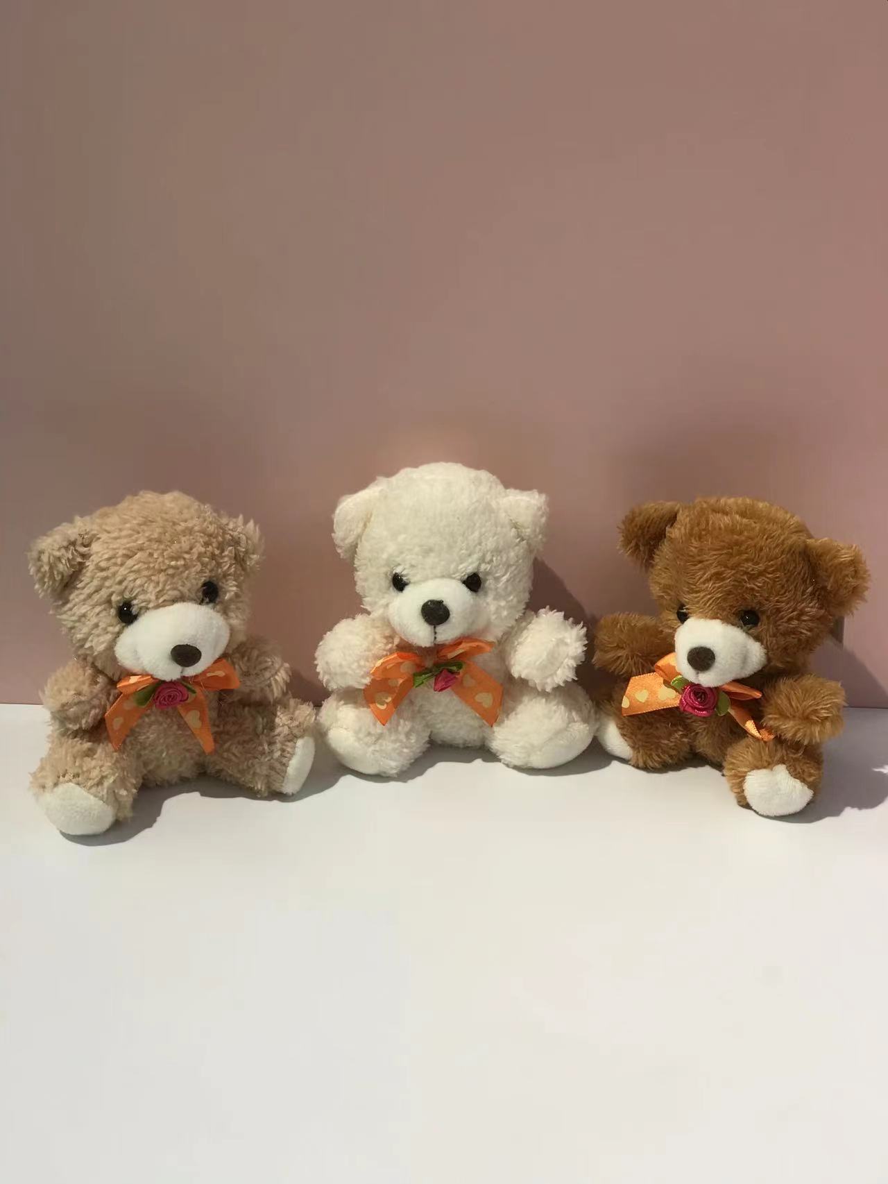Bow tie bear cartoon dolls, sitting bears, plush dolls, pendants, backpacks, mobile phones, keychains, pendants, keychains, customizable bestsellers, various styles available for customization, export and foreign trade pic 5