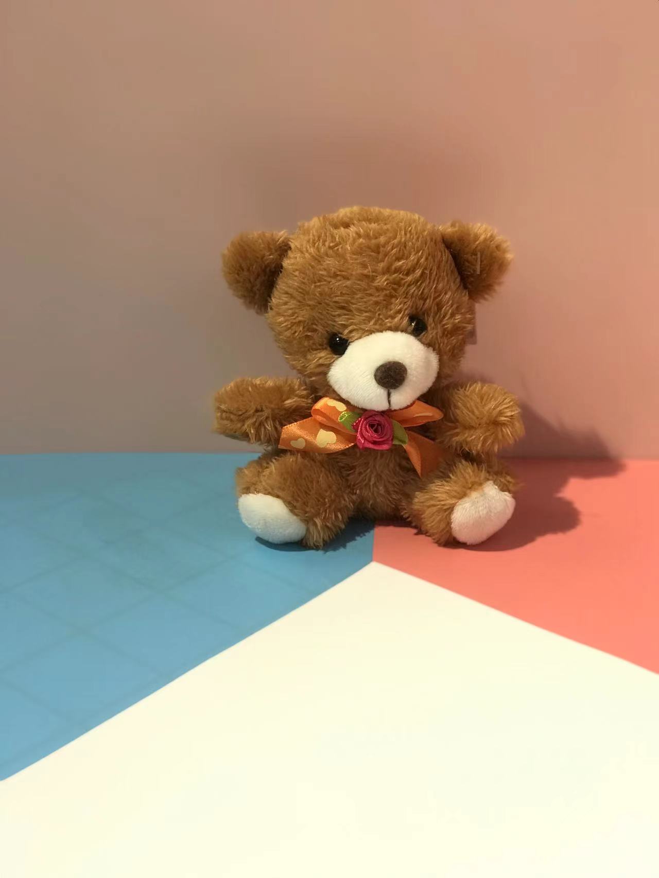 Bow tie bear cartoon dolls, sitting bears, plush dolls, pendants, backpacks, mobile phones, keychains, pendants, keychains, customizable bestsellers, various styles available for customization, export and foreign trade pic 3