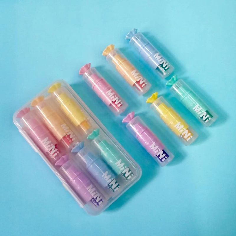 Student 750 Candy-shaped highlighter DIY 6-color graffiti painting macaron planner pen Line marking pen pic 6