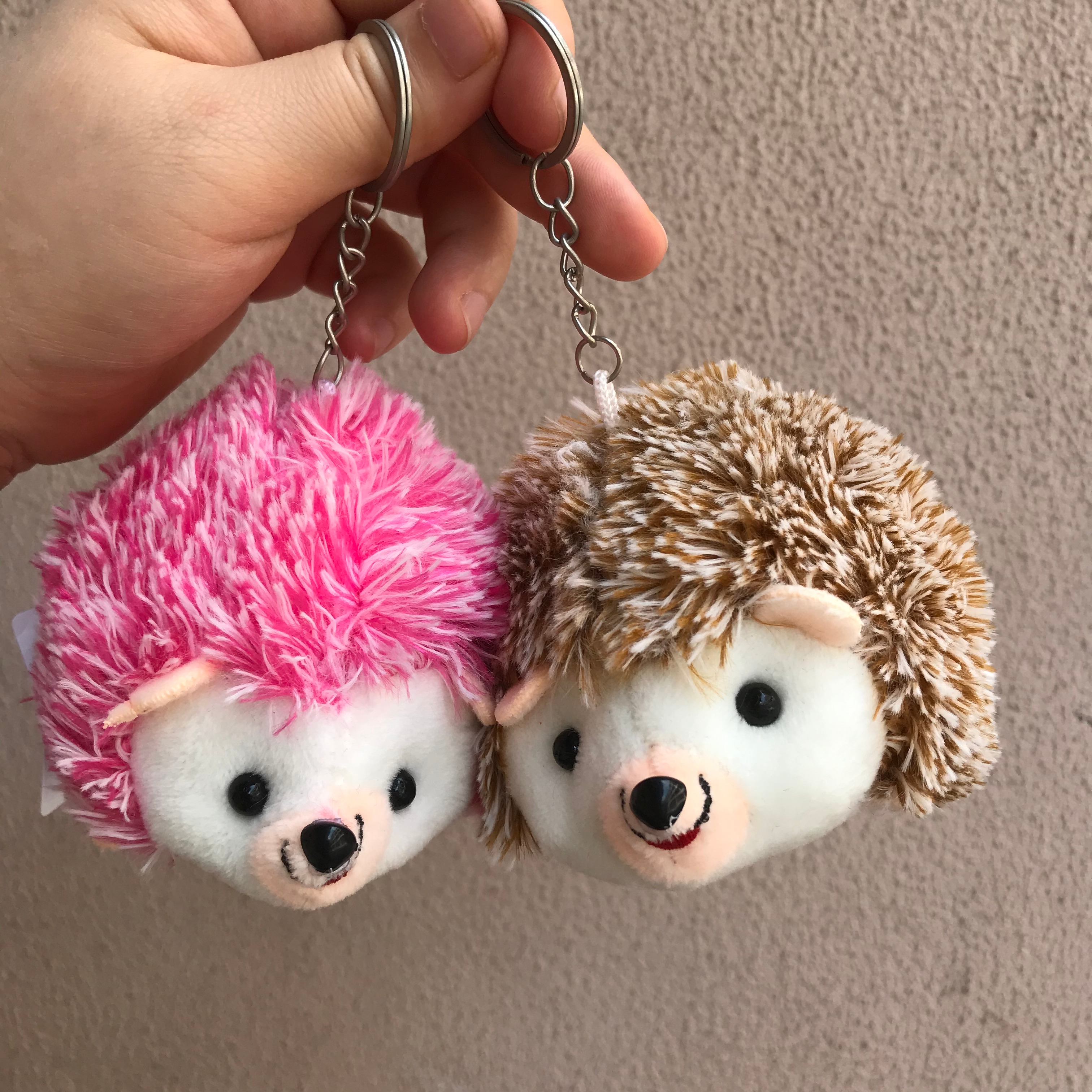 Cartoon dolls, plush toy pendants, toy backpacks, mobile phone keychains, pendants, 10cm hedgehog in a prone position, hedgehog bestsellers, long-haired hedgehogs, 4-color cute hedgehog pendants, keychains, customizable pic 5