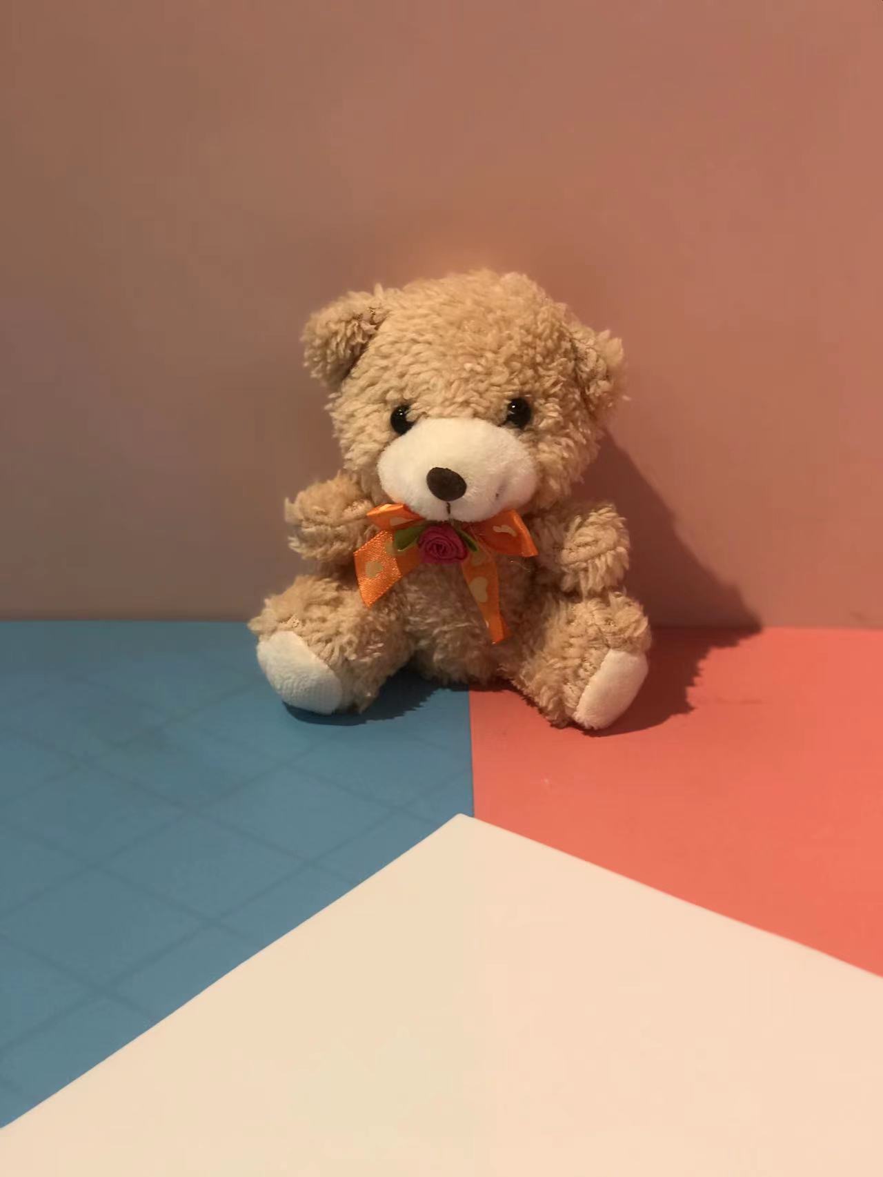 Bow tie bear cartoon dolls, sitting bears, plush dolls, pendants, backpacks, mobile phones, keychains, pendants, keychains, customizable bestsellers, various styles available for customization, export and foreign trade pic 2