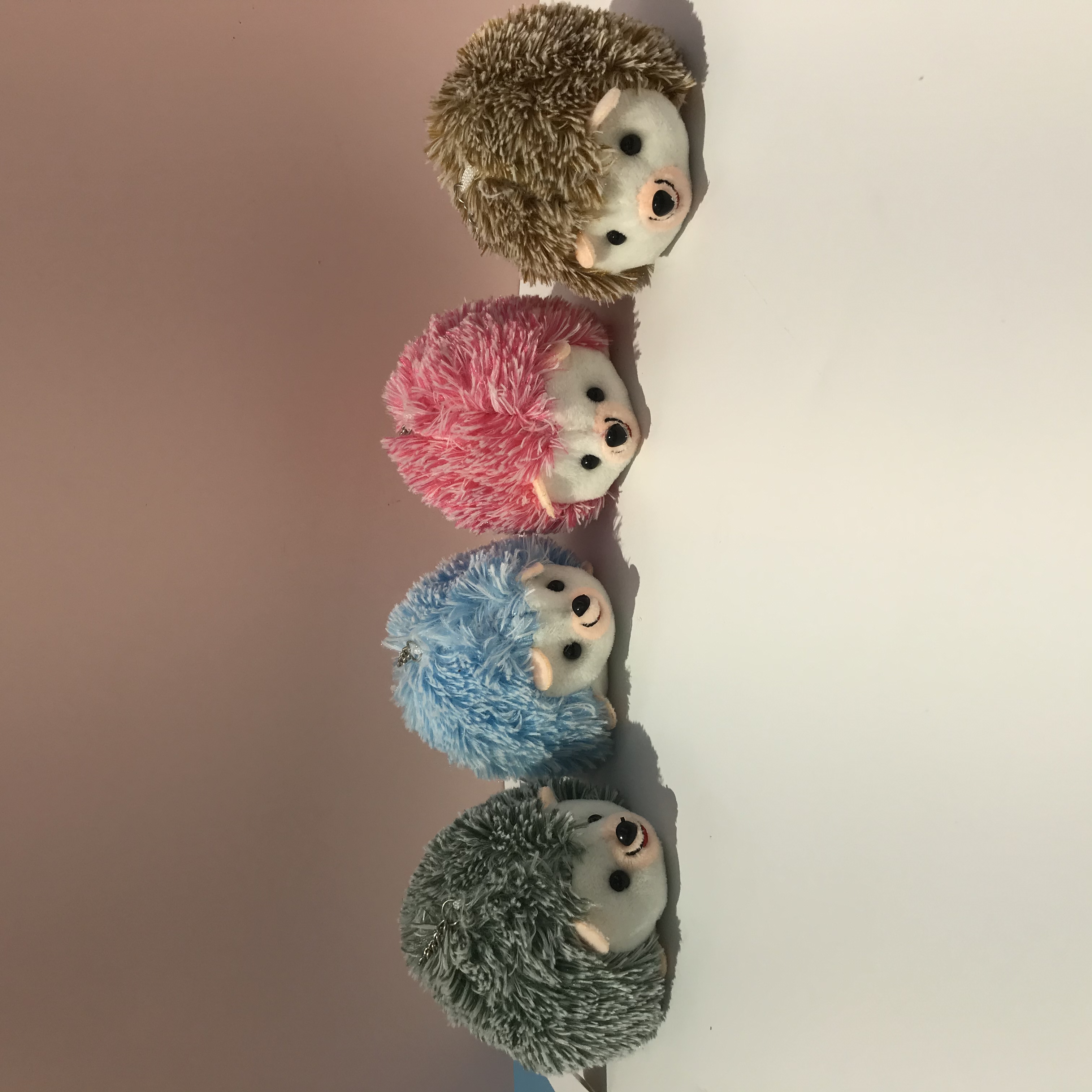 Cartoon dolls, plush toy pendants, toy backpacks, mobile phone keychains, pendants, 10cm hedgehog in a prone position, hedgehog bestsellers, long-haired hedgehogs, 4-color cute hedgehog pendants, keychains, customizable pic 1